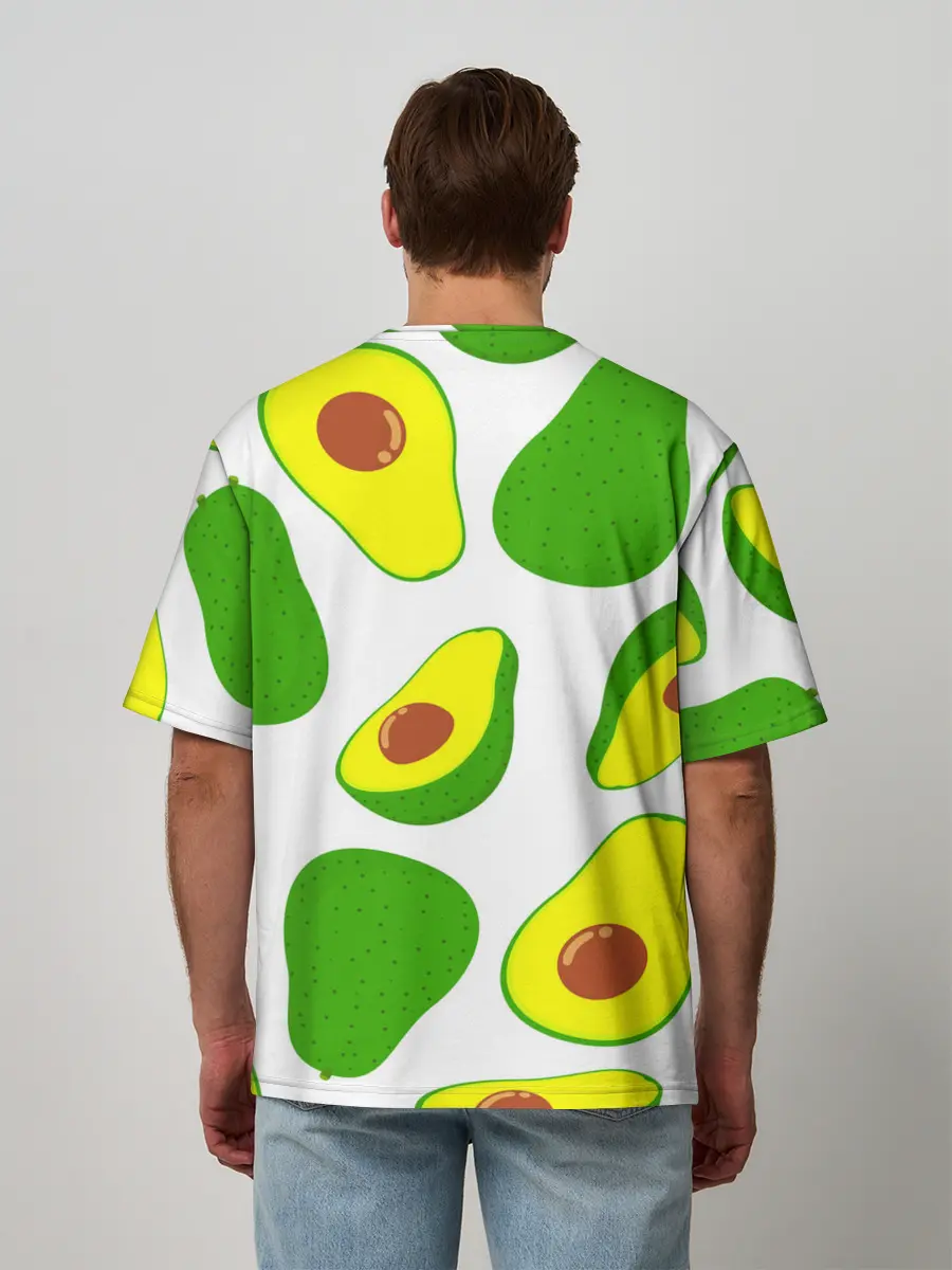 Мужская футболка оверсайз / АВОКАДО