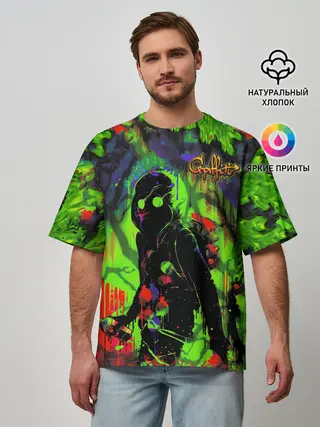 Мужская футболка оверсайз / Граффити