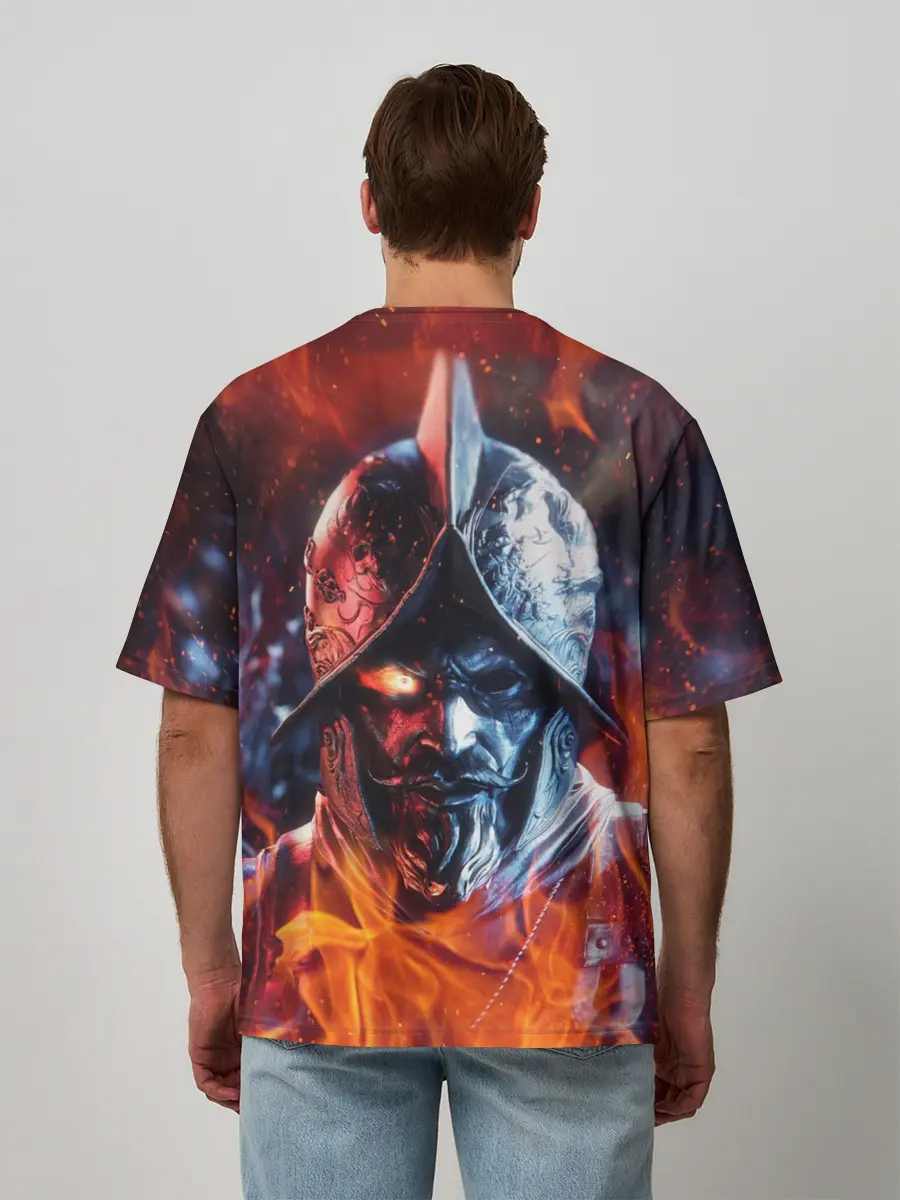 Мужская футболка оверсайз / NEW WORLD / НЬЮ ВОРЛД / РЫЦАРЬ