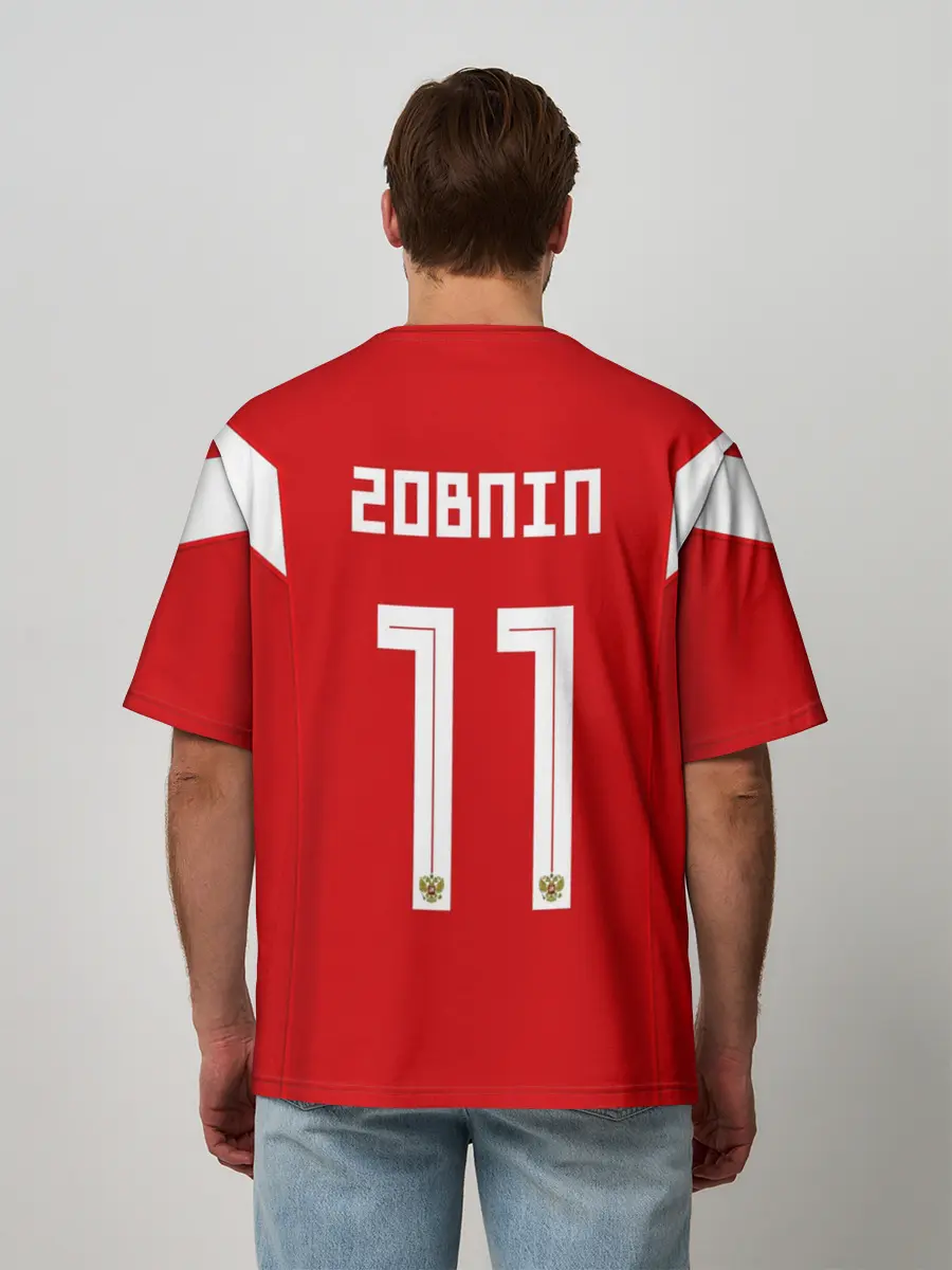 Мужская футболка оверсайз / Сборная России Зобнин