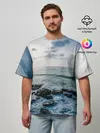 Мужская футболка оверсайз / Море