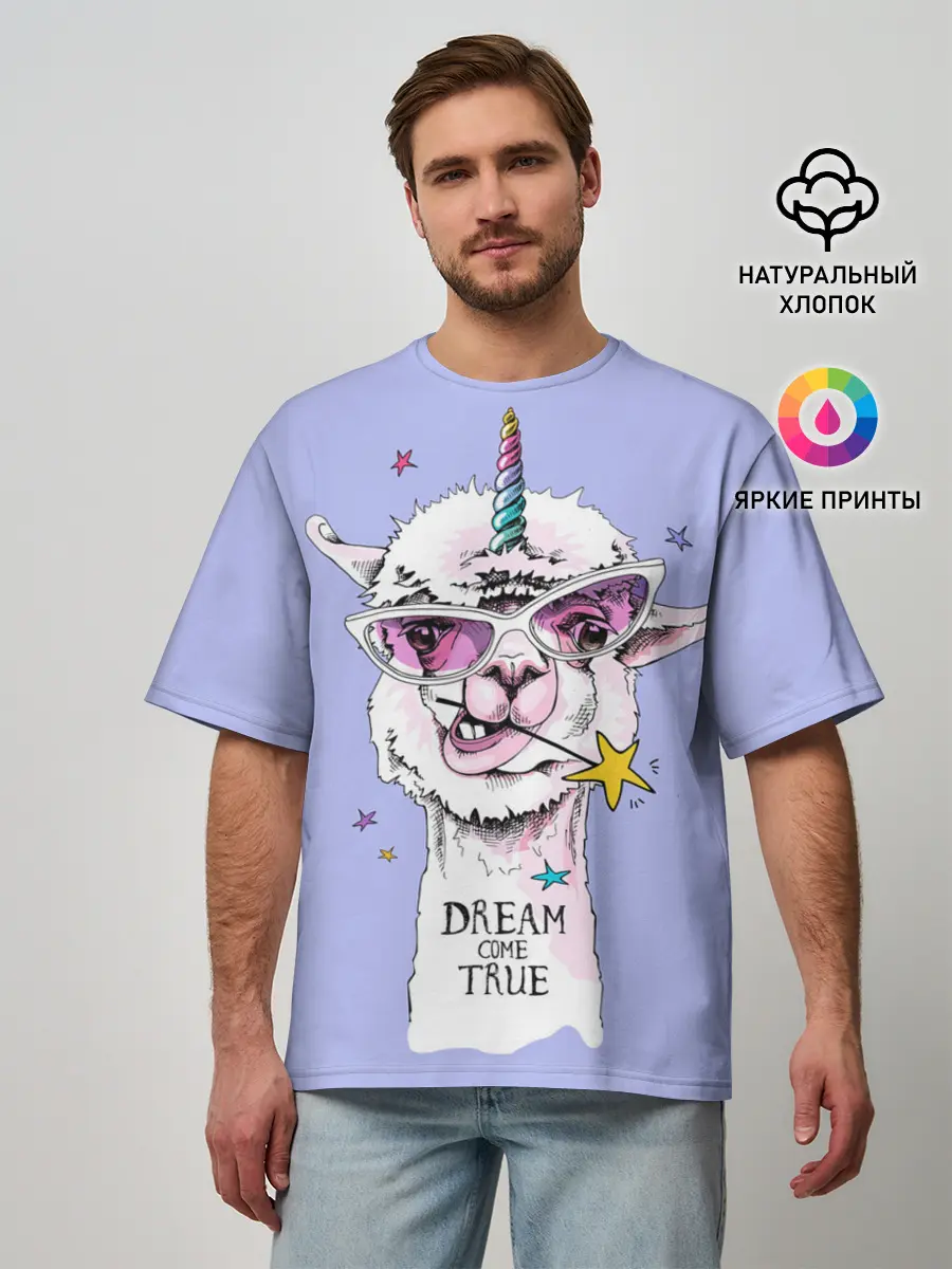 Мужская футболка оверсайз / Dream come true