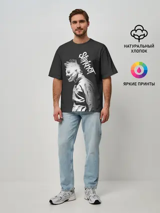 Мужская футболка оверсайз / SLIPKNOT | СЛИПКНОТ