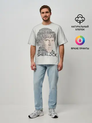 Мужская футболка оверсайз / SHERLOCK | ШЕРЛОК