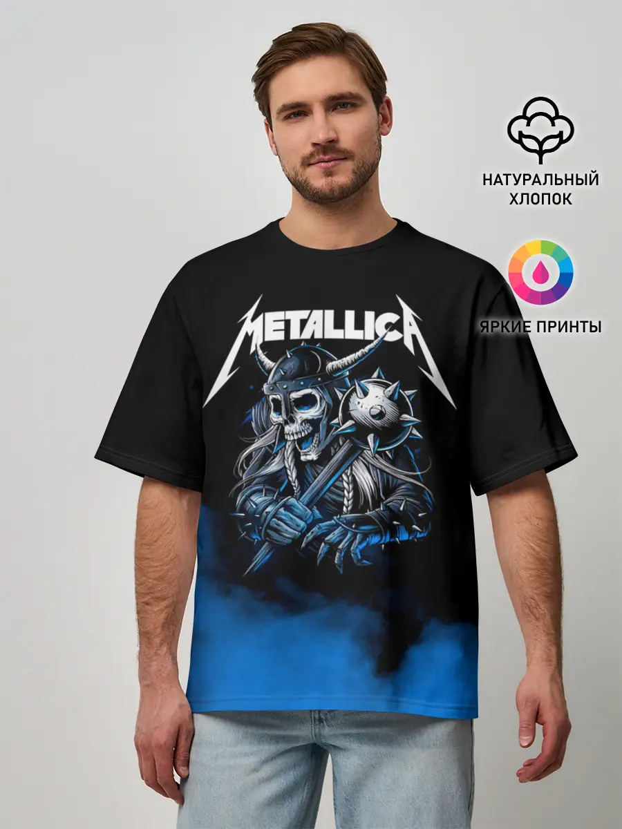 Мужская футболка оверсайз / Metallica