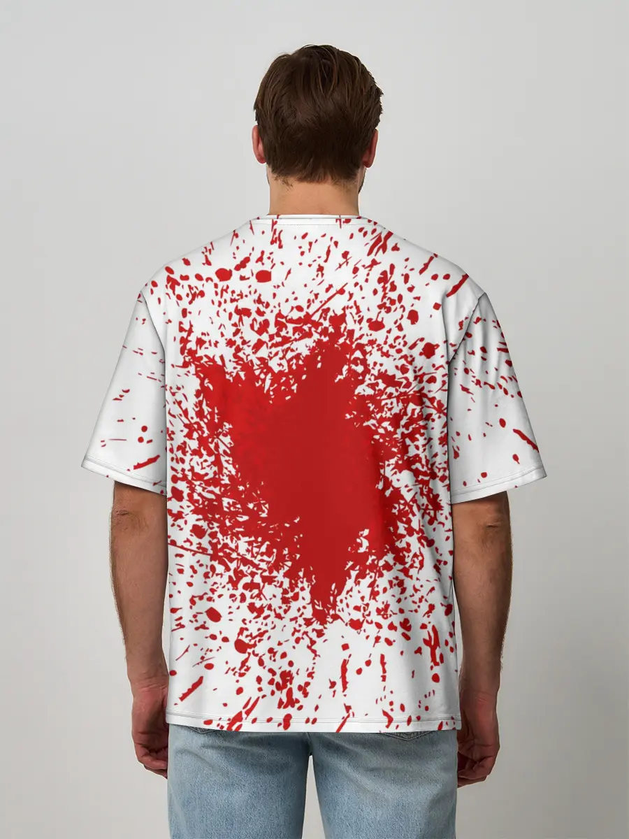 Мужская футболка оверсайз / Goblin Slayer blood spots