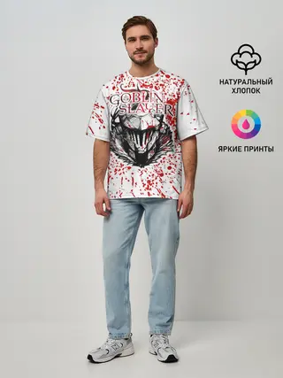 Мужская футболка оверсайз / Goblin Slayer blood spots
