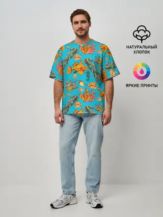 Мужская футболка оверсайз / Подводный мир