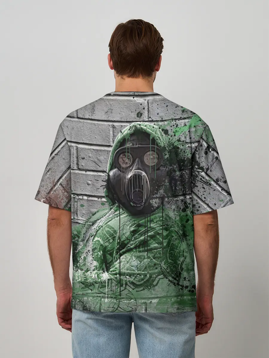 Мужская футболка оверсайз / Сталкер | Метро