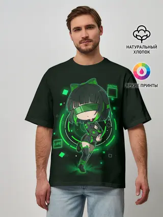 Мужская футболка оверсайз / Clover Gacha Club