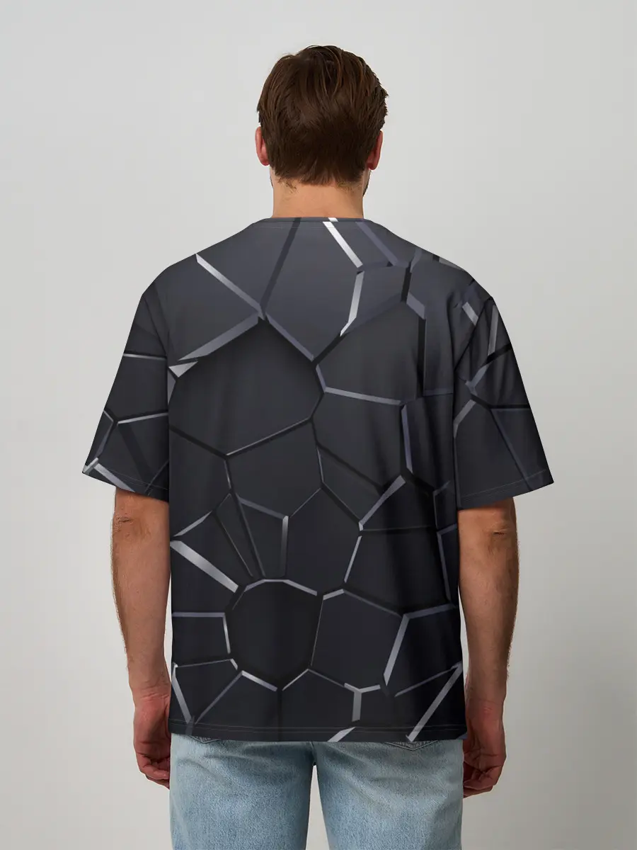 Мужская футболка оверсайз / Mercedes AMG 3D плиты