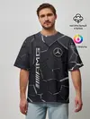 Мужская футболка оверсайз / Mercedes AMG 3D плиты