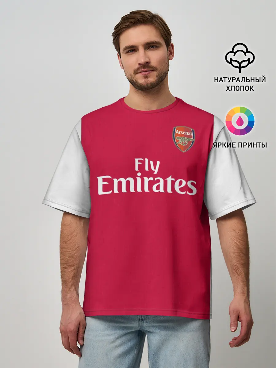Мужская футболка оверсайз / Arsenal home 19-20