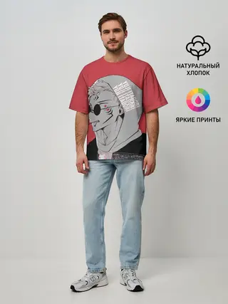 Мужская футболка оверсайз / Магическая битва, jujutsu