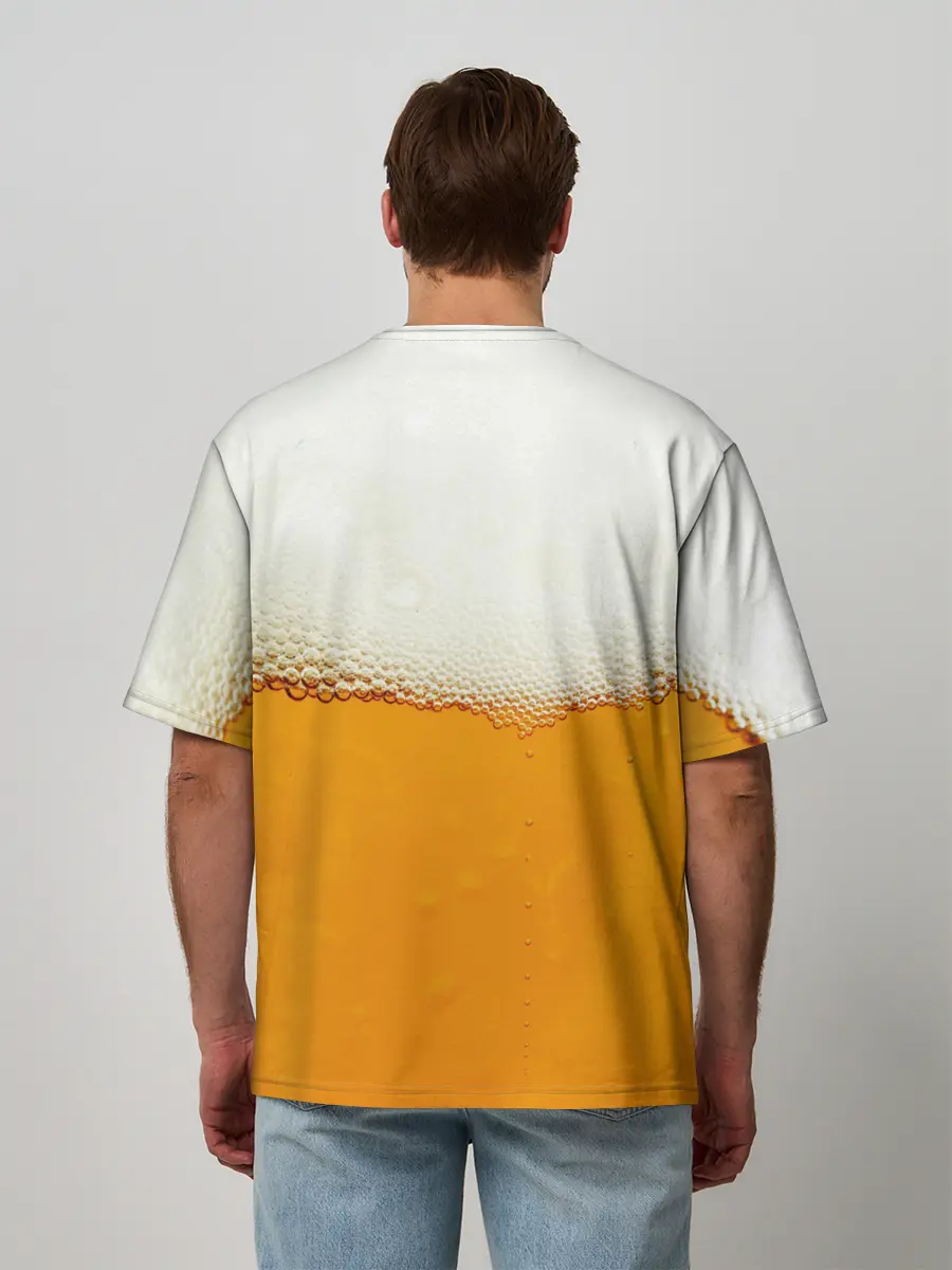 Мужская футболка оверсайз / Я ПИВО!