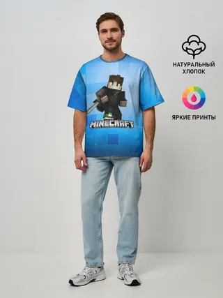Мужская футболка оверсайз / Minecraft / Майнкрафт