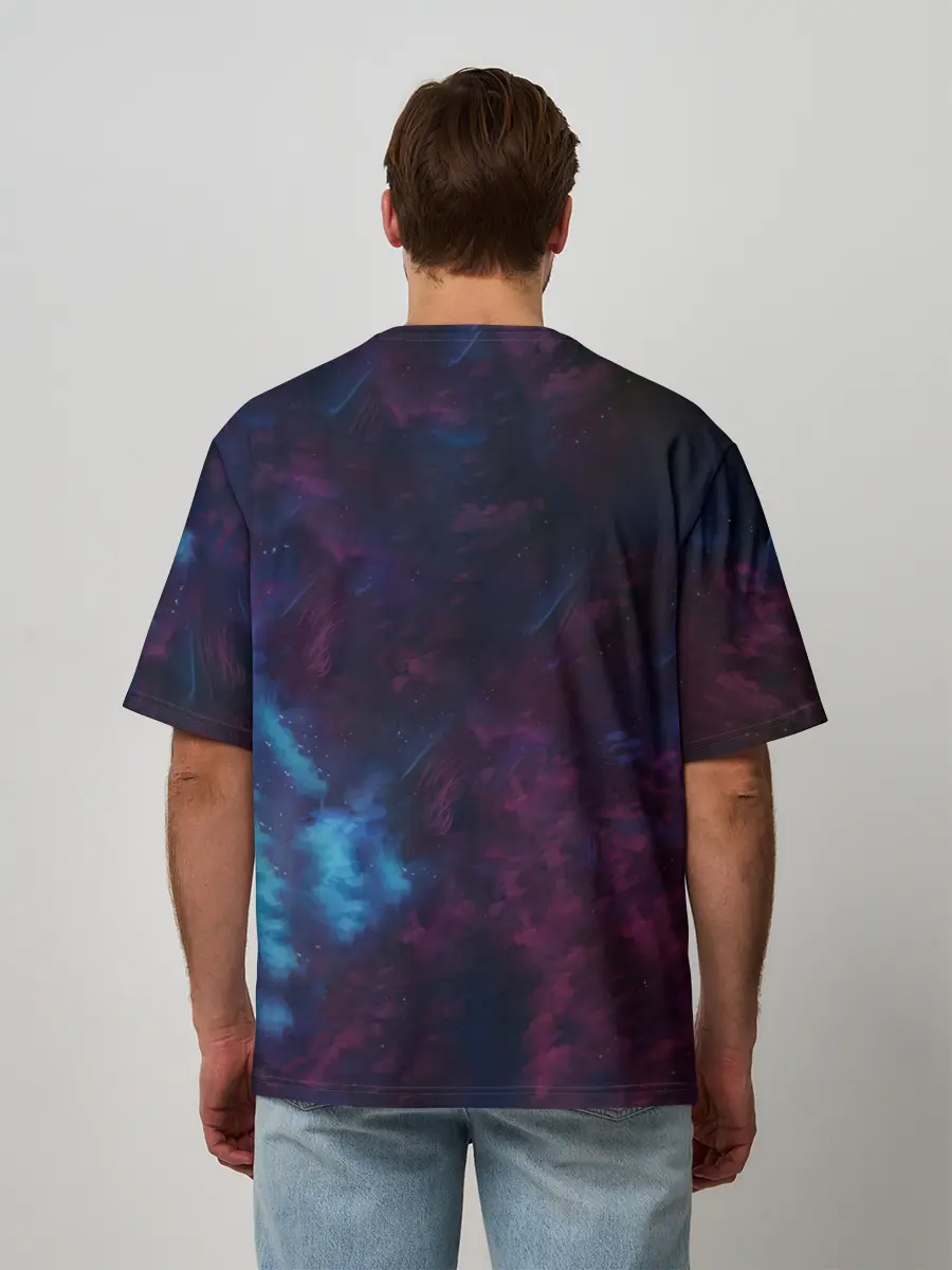 Мужская футболка оверсайз / ЗВЕЗДНЫЙ ВОЛК