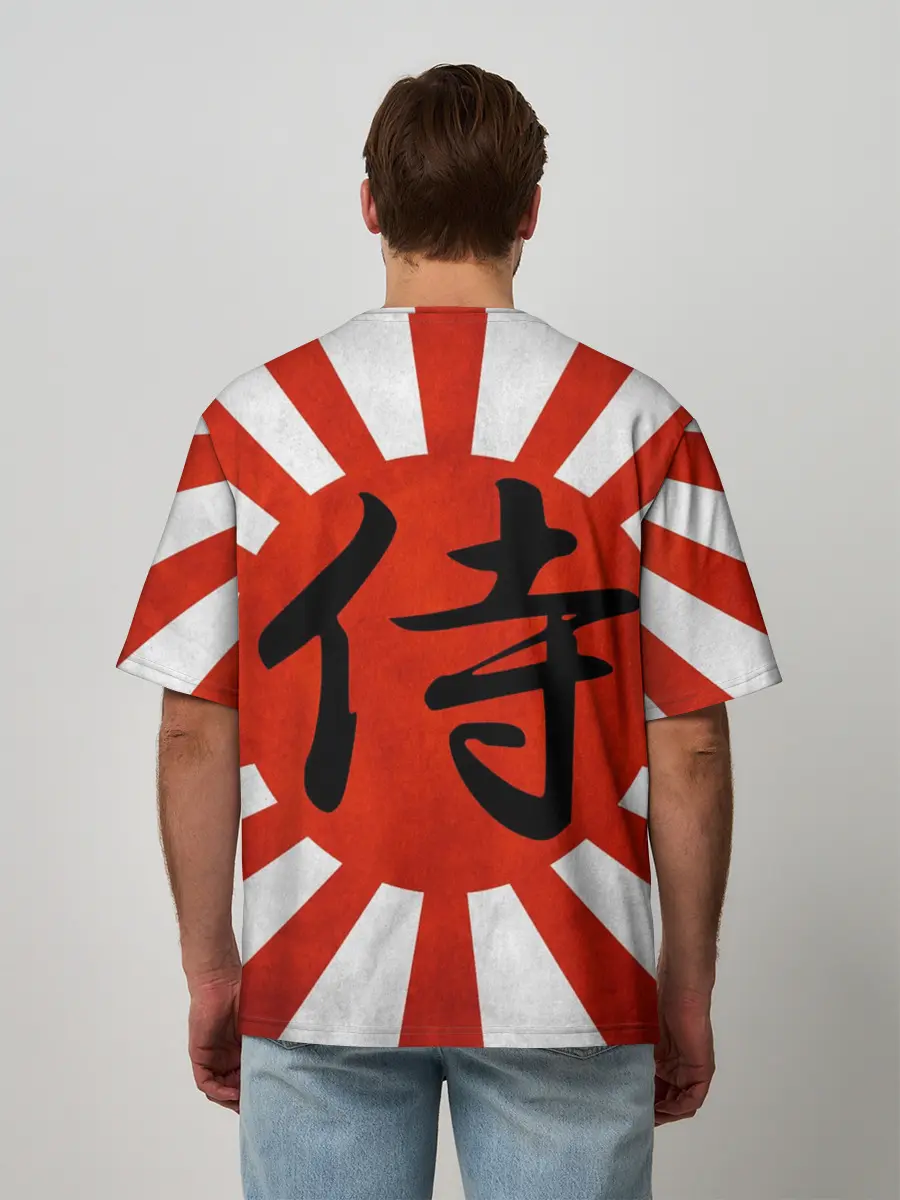 Мужская футболка оверсайз / Sun samurai
