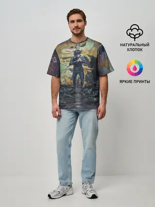 Мужская футболка оверсайз / Anime art