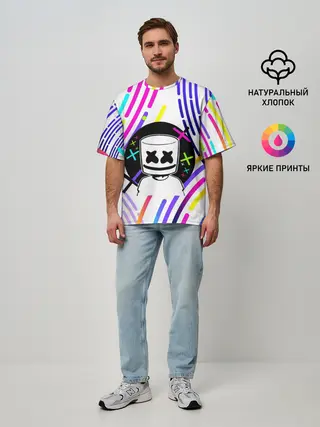 Мужская футболка оверсайз / MARSHMELLO
