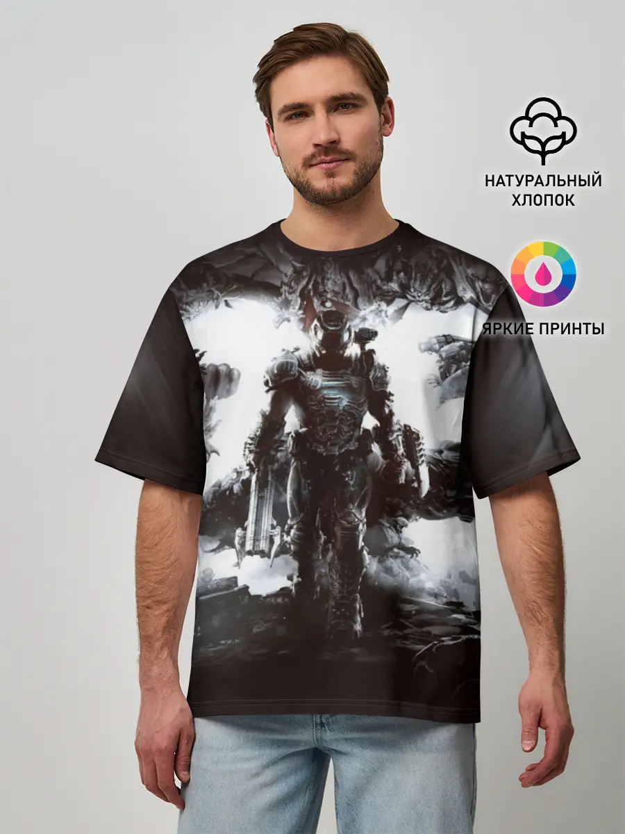 Мужская футболка оверсайз / Doom Eternal