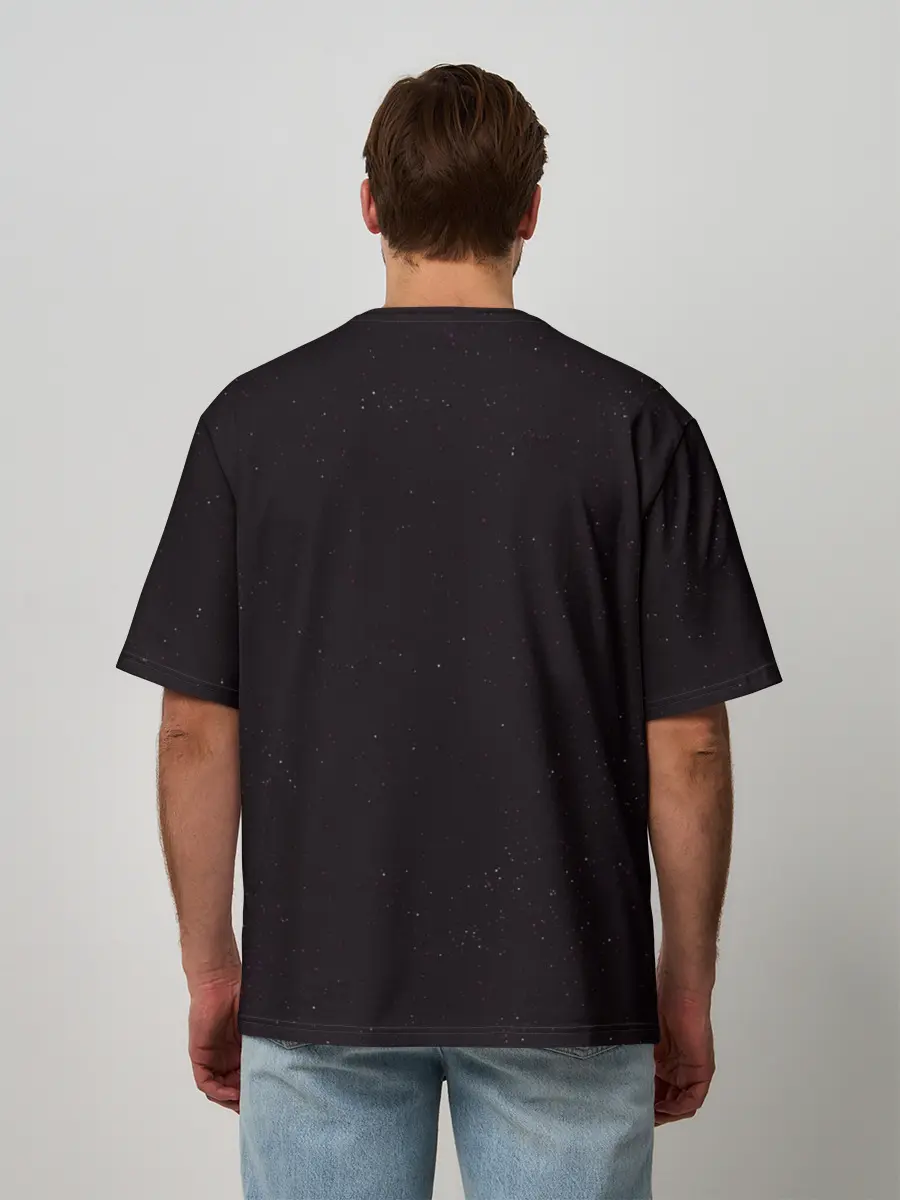 Мужская футболка оверсайз / Карманная вселенная