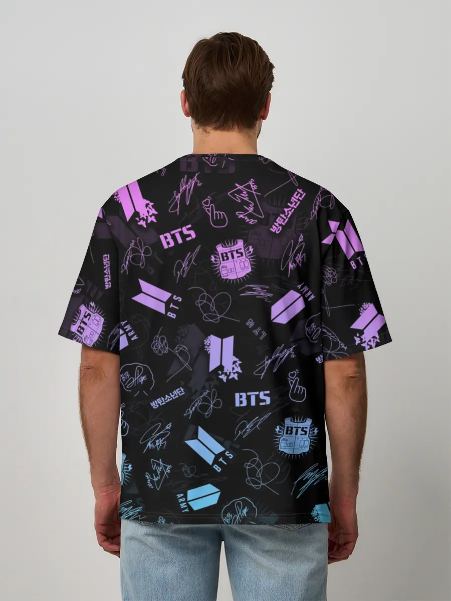 Мужская футболка оверсайз / BTS