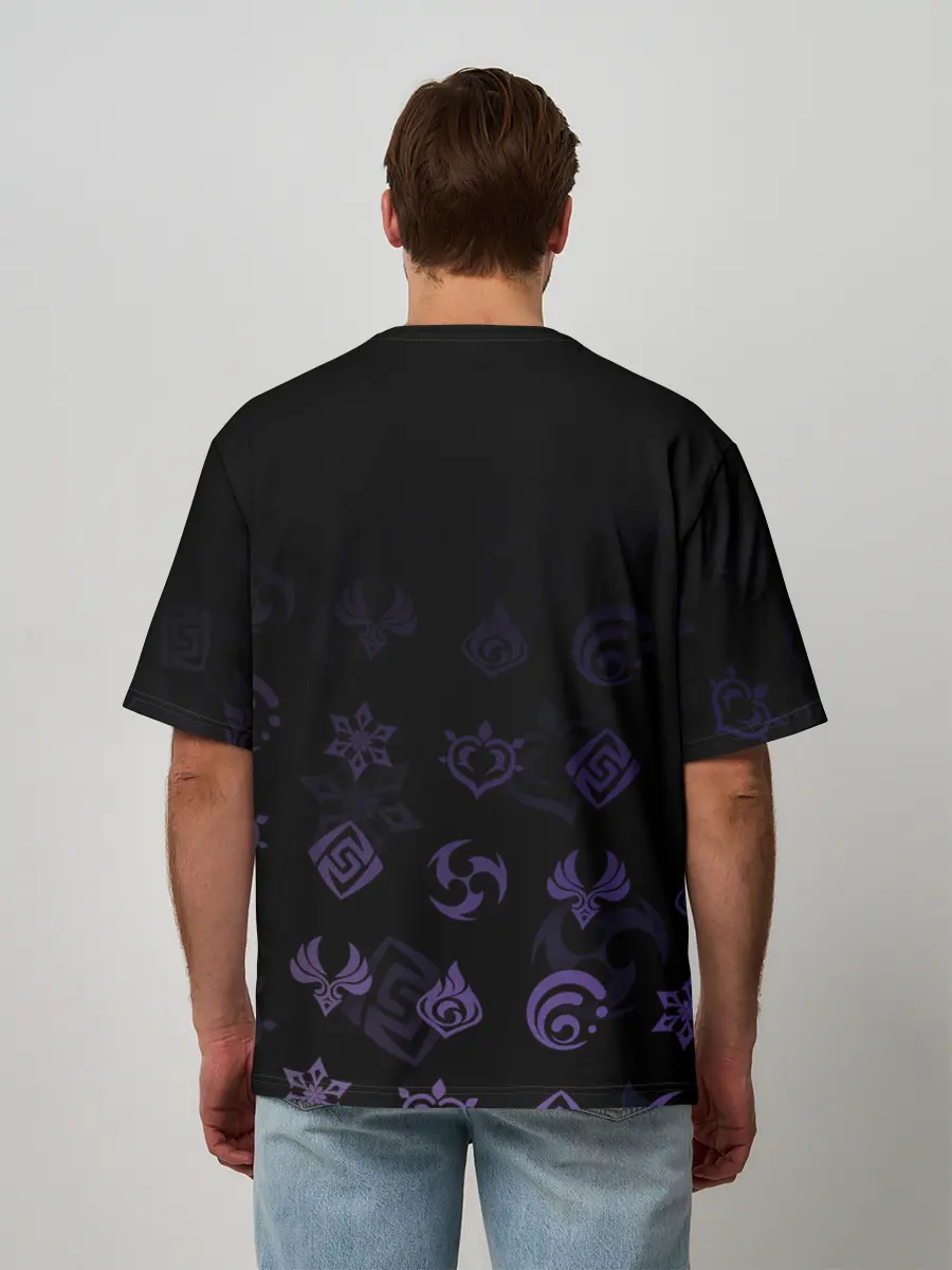 Мужская футболка оверсайз / Сёгун Райдэн / Genshin Impact