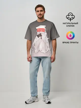 Мужская футболка оверсайз / Senpai