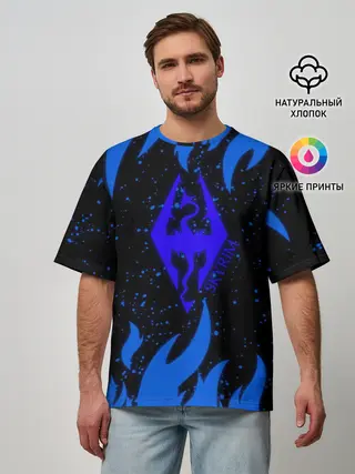 Мужская футболка оверсайз / SKYRIM