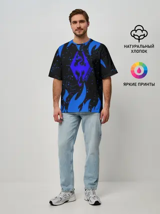 Мужская футболка оверсайз / SKYRIM