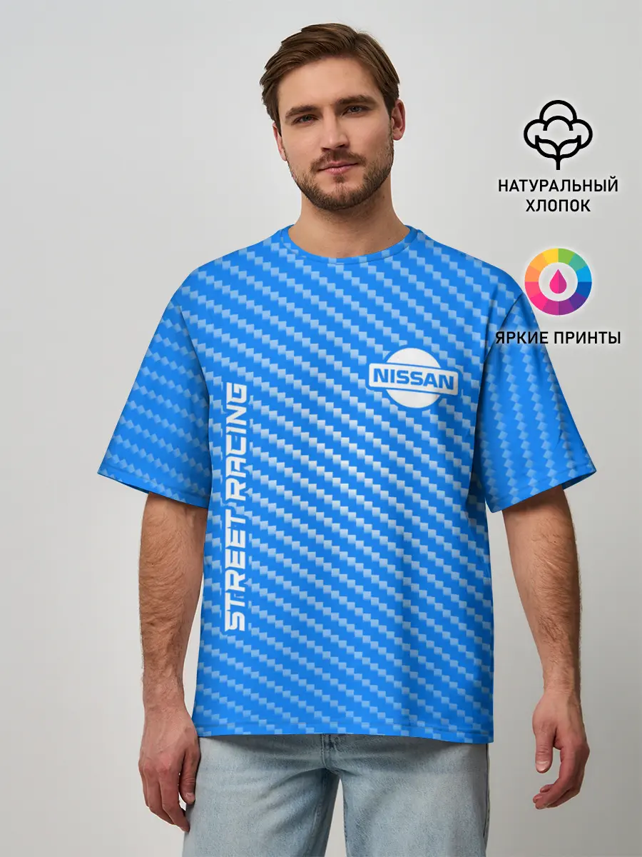 Мужская футболка оверсайз / Ниссан - Pro Racing