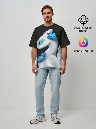 Мужская футболка оверсайз / Как приручить дракона