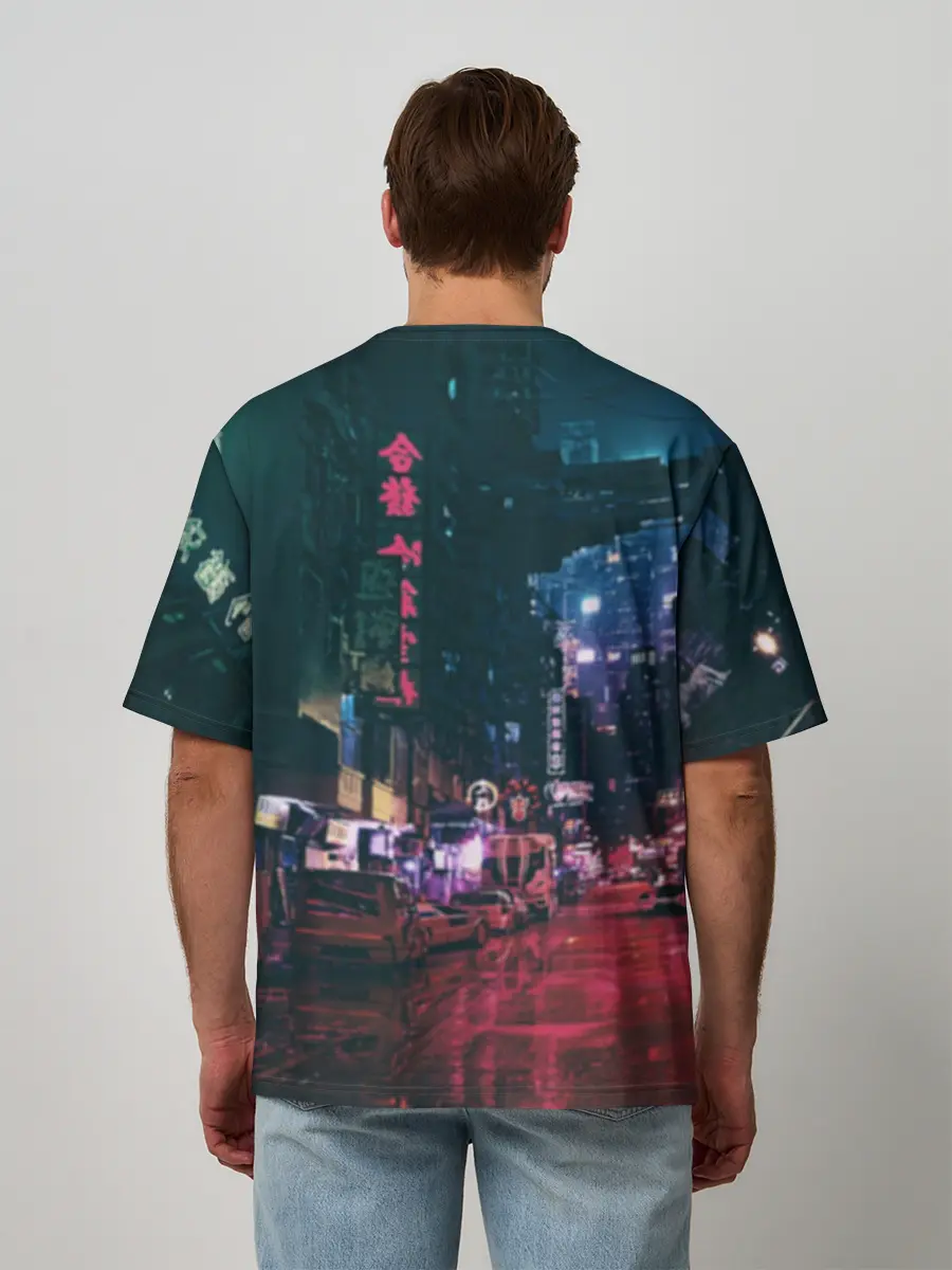 Мужская футболка оверсайз / Cyberpunk 2077