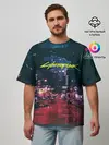 Мужская футболка оверсайз / Cyberpunk 2077