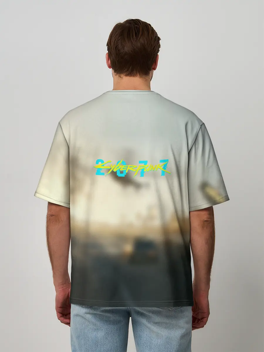 Мужская футболка оверсайз / CYBERPUNK 2077 | КИБЕРПАНК