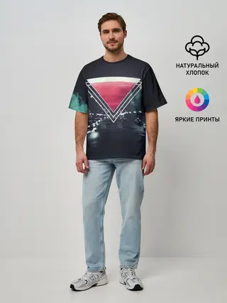 Мужская футболка оверсайз / MUSIC