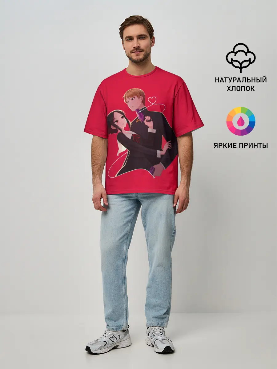 Мужская футболка оверсайз / Miyuki Kaguya Love