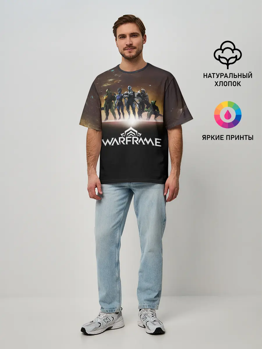 Мужская футболка оверсайз / WARFRAME Planet
