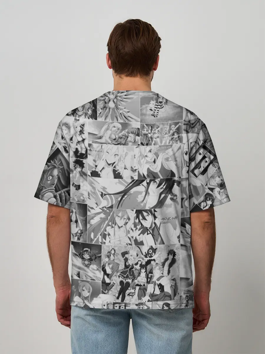 Мужская футболка оверсайз / Все герои Фейри Тейл