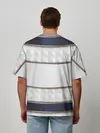 Мужская футболка оверсайз / White 3d lines