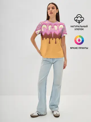 Женская базовая футболка / Мороженое | Ice Scream
