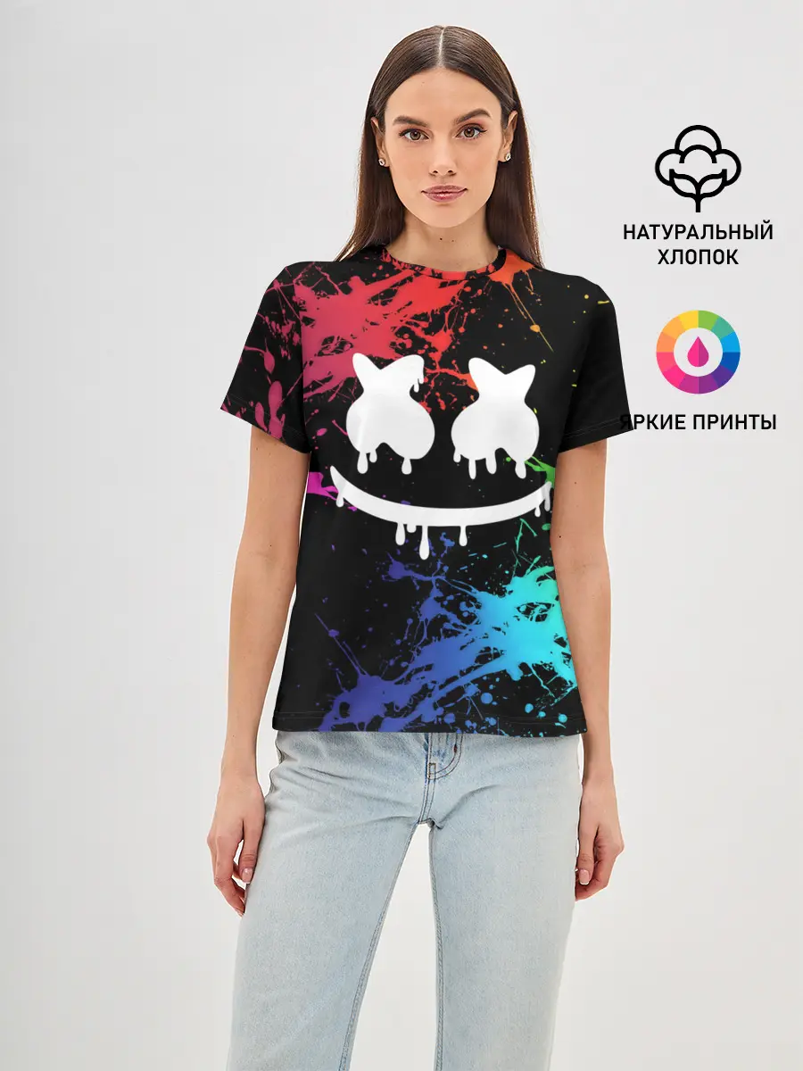 Женская базовая футболка / Marshmello