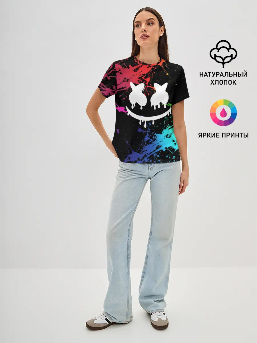 Женская базовая футболка / Marshmello