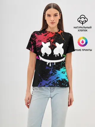 Женская базовая футболка / Marshmello