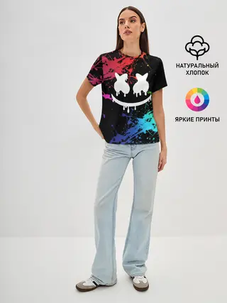 Женская базовая футболка / Marshmello