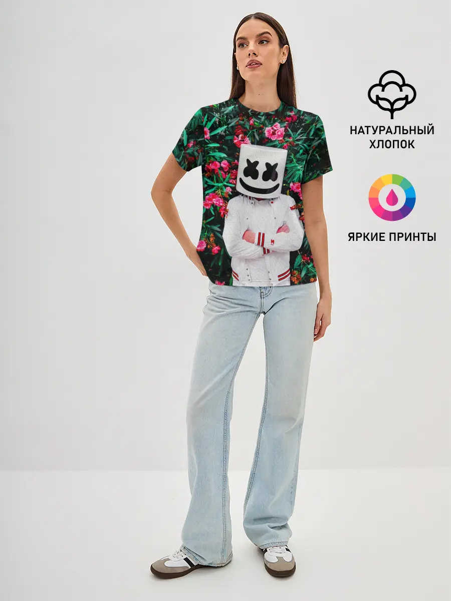 Женская базовая футболка / MARSHMELLO ROSES