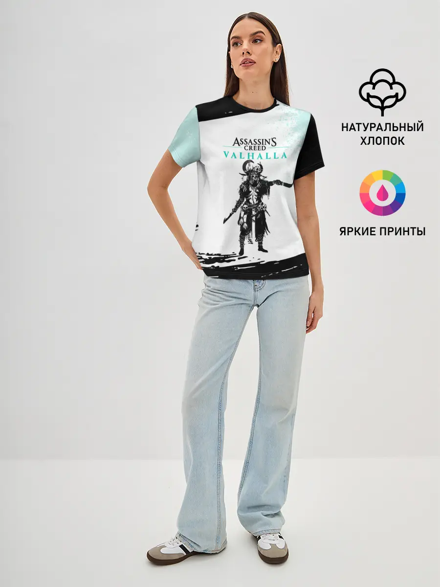 Женская базовая футболка / АССАСИН КРИД | ASSASSINS CREED VALHALLA
