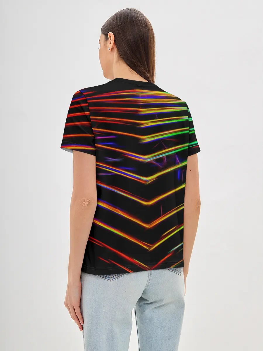 Женская базовая футболка / Неоновый угол