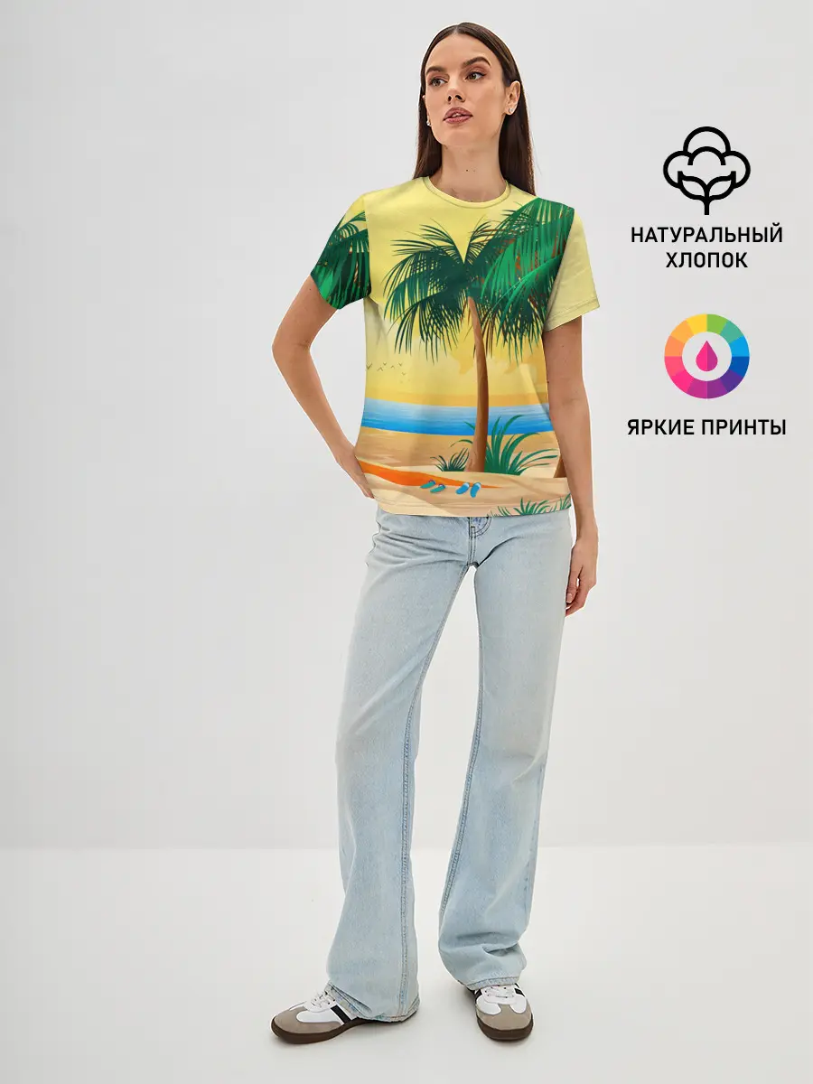 Женская базовая футболка / Пляж